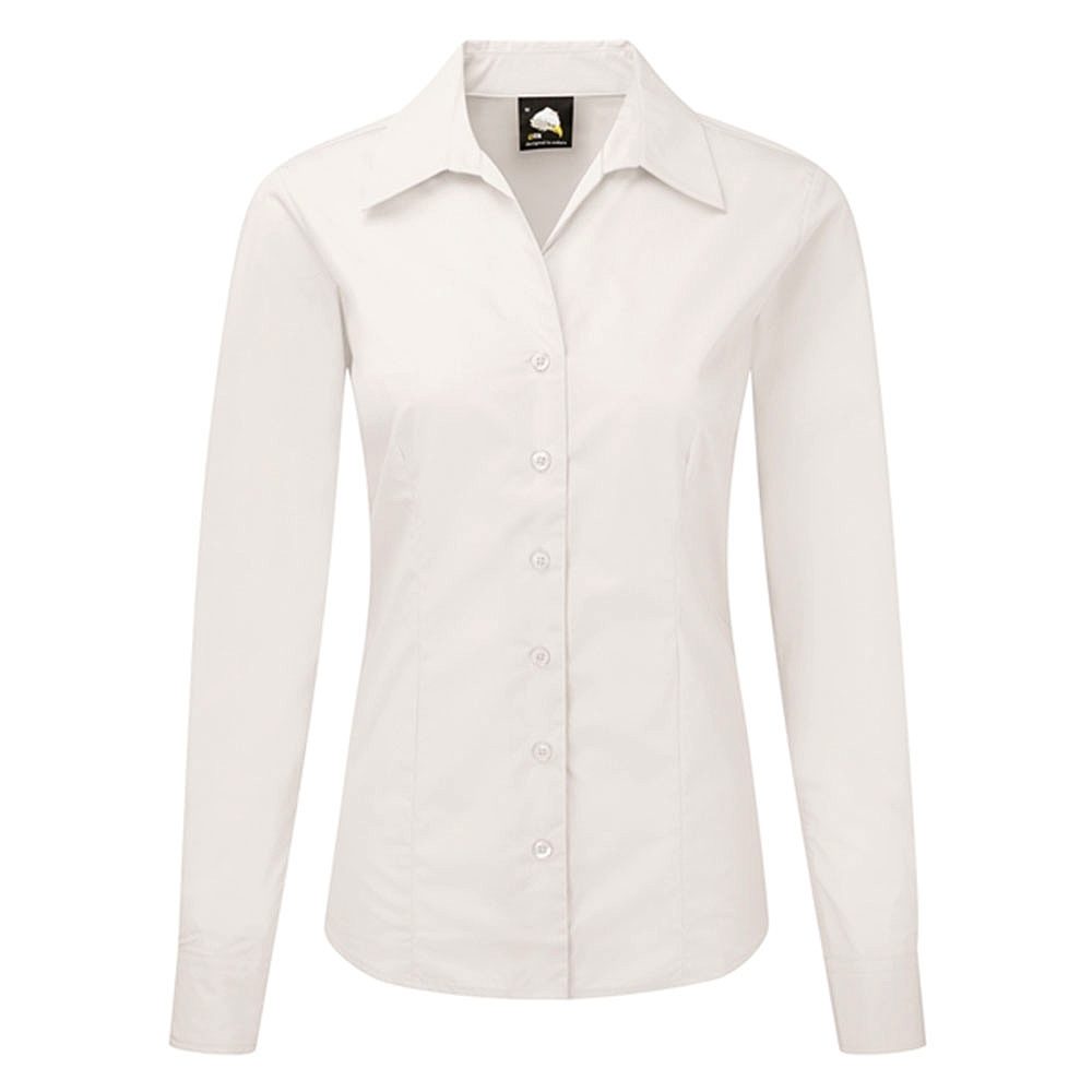 Orn Oxford Premium Ladies' Long Sleeve Blouse - 145gsm - White