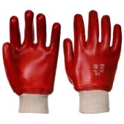 Red Knitwrist Safety Gloves - Cut Level 1