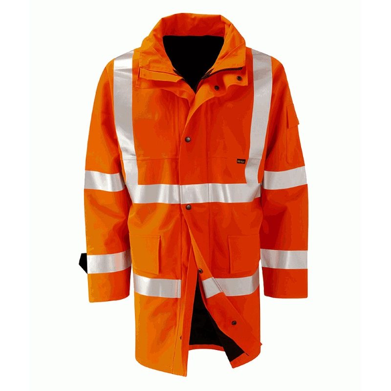 Amazon Gore-Tex Rail Waterproof Breathable Hi Vis Orange Jacket