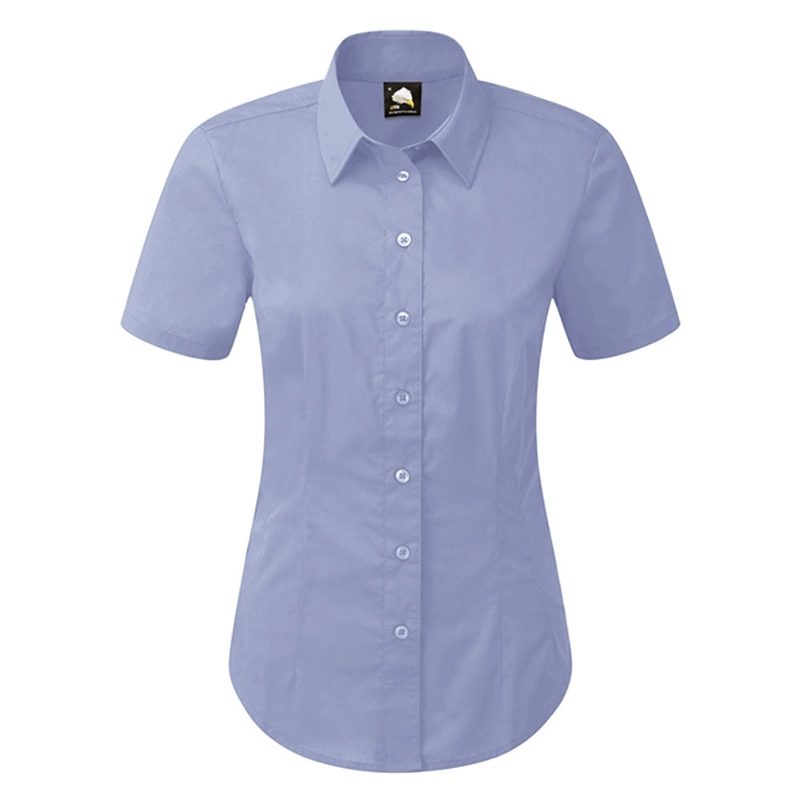 Orn Essential Ladies' Short Sleeve Blouse - 105gsm - Sky Blue
