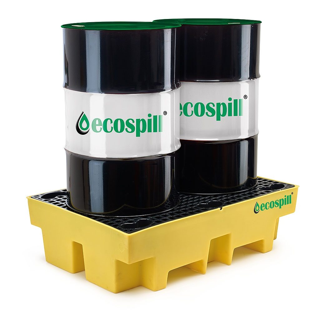 Ecospill PE 2 Drum Spill Pallet - 122 x 82 x 33cm