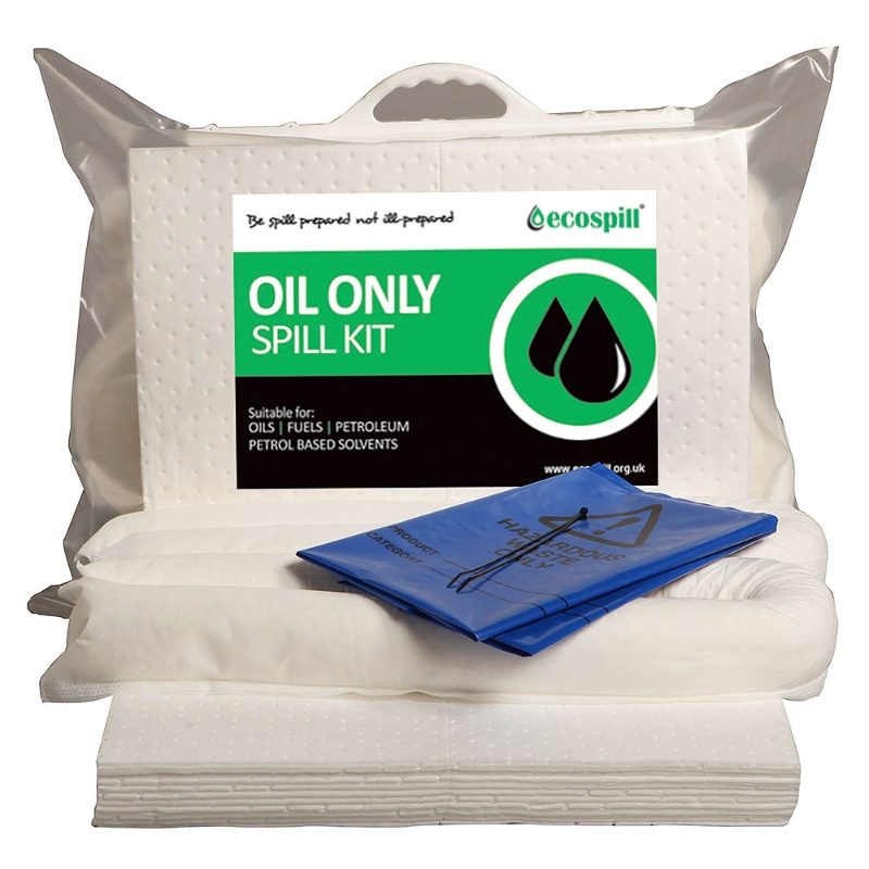 Ecospill Oil Only Spill Response Kit - Clip Top Carrier - 30 Litre