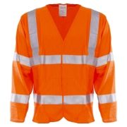 Jafco Rail FR AS Hi-Vis Long Sleeve Orange Waistcoat