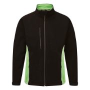 Orn Two Tone Softshell Jacket - Black / Lime