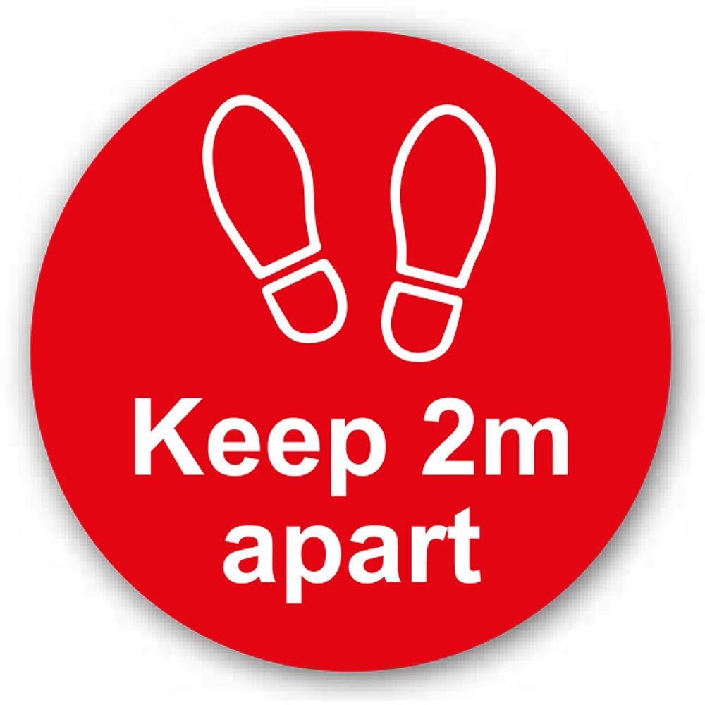 Keep 2m Apart Anti Slip Floor Graphic - 200mm