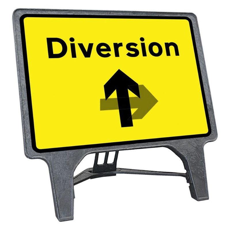 CuStack Diversion Rotating Sign - 1050 x 750mm