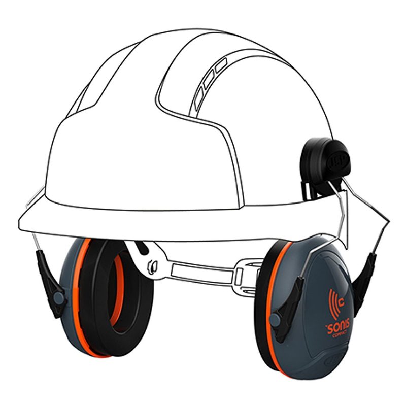 JSP Sonis Compact Low Profile Helmet Mounted Ear Defenders - 31dB SNR