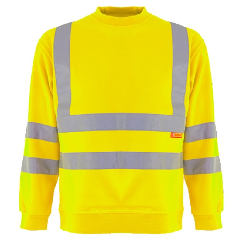 Hi-Vis Yellow Sweatshirt - PF Cusack