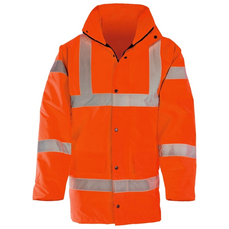 Super-Dri Rail Waterproof Hi-Vis Orange Parka Jacket