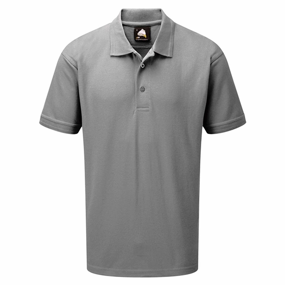 Orn Eagle Premium Short Sleeve Polo Shirt - Ash