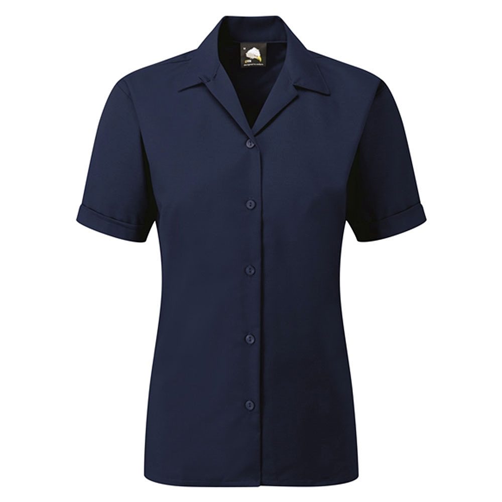 Orn Oxford Premium Ladies' Short Sleeve Blouse - 145gsm - Royal Blue