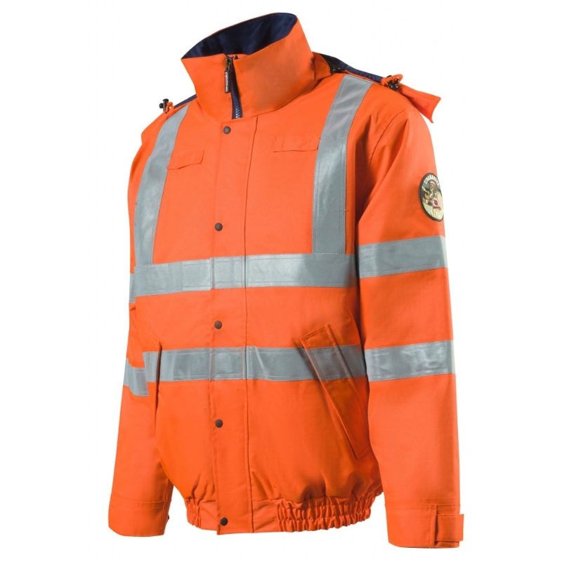 Roots Stormbuster Rail FR AS Waterproof Breathable Hi-Vis Orange Jacket