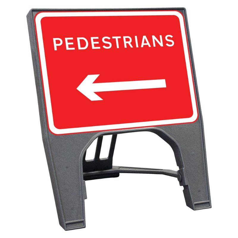 CuStack Pedestrians Left Sign - 600 x 450mm