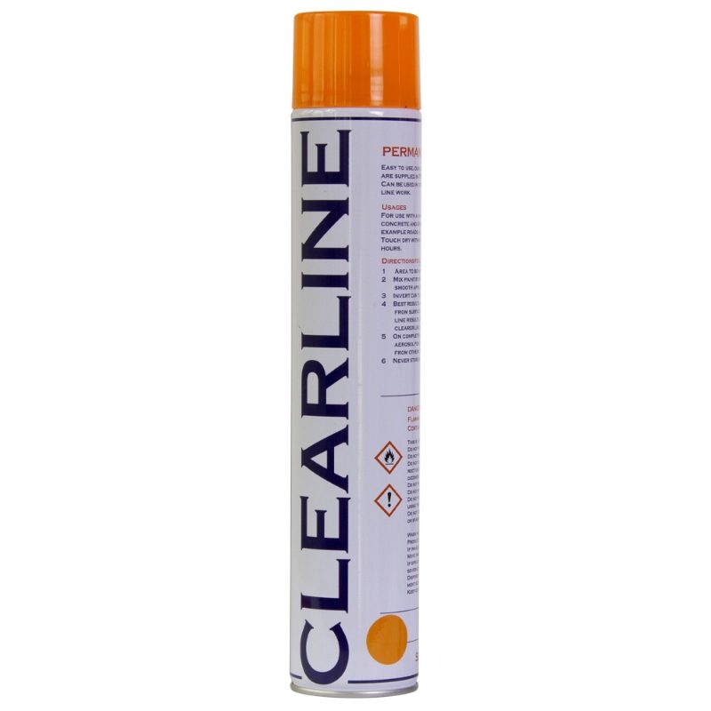 Permanent Road Marking Spray Paint - 750ml - Orange