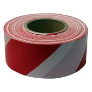 Self-Adhesive Hazard Tape - Red / White - 100mm x 33m
