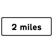 2 Miles Metal Road Sign Supplement Plate - 900mm