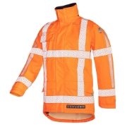 Sioen Beltrum FR AS Arc Waterproof Breathable Hi-Vis Orange Rain Jacket