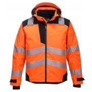 Portwest PW360 Rail Waterproof Breathable Hi-Vis Extreme Orange Rain Jacket