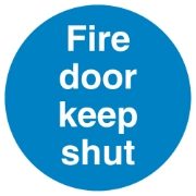 Fire Door Keep Shut Sign - 100 x 100 x 1mm