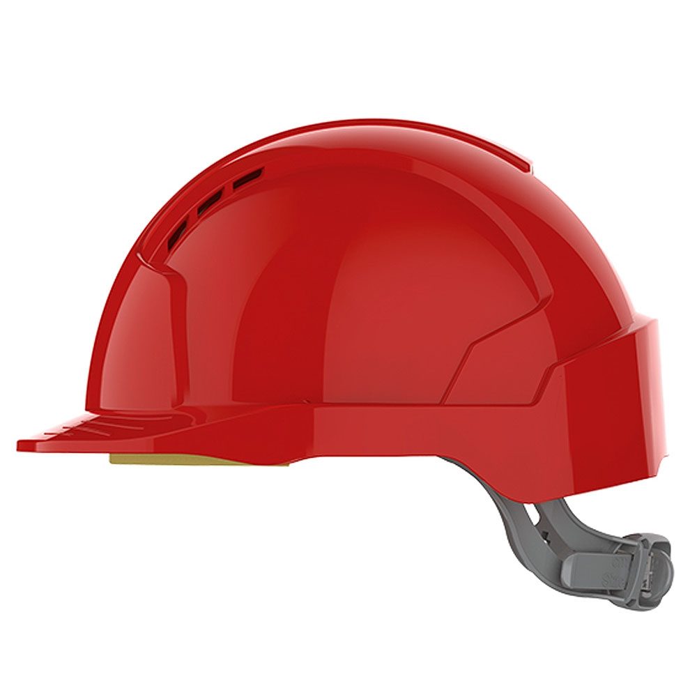 JSP EVOLite Vented Slip Ratchet Safety Helmet - Red