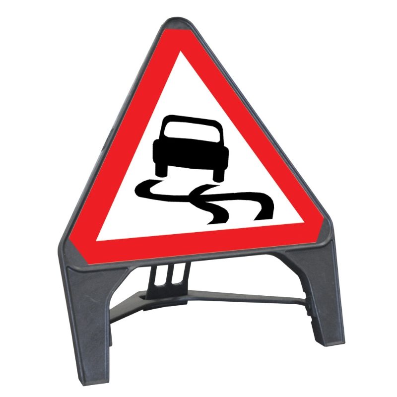 CuStack Slippery Road Triangular Sign - 750mm