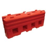 RB22 Red Barrier with Connecting Post, Connecting Plate and Fixings - 2000 x 800 x 500mm