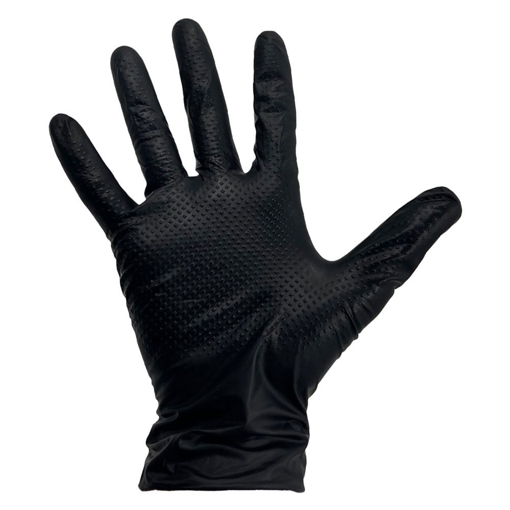 Heavy Duty Nitrile Composite Black Gloves - Box of 100