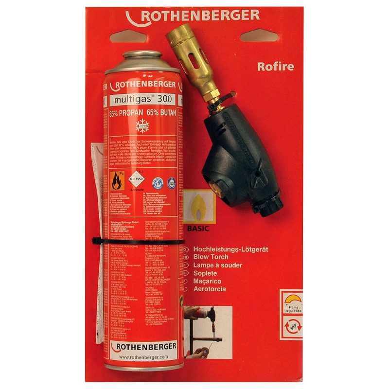 Rothenberger Rofire Gas Torch Set - Manual Ignition