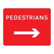 Pedestrians Right Metal Road Sign Plate - 600 x 450mm