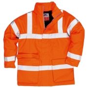 Portwest Rail FR AS Waterproof Hi-Vis Orange Jacket