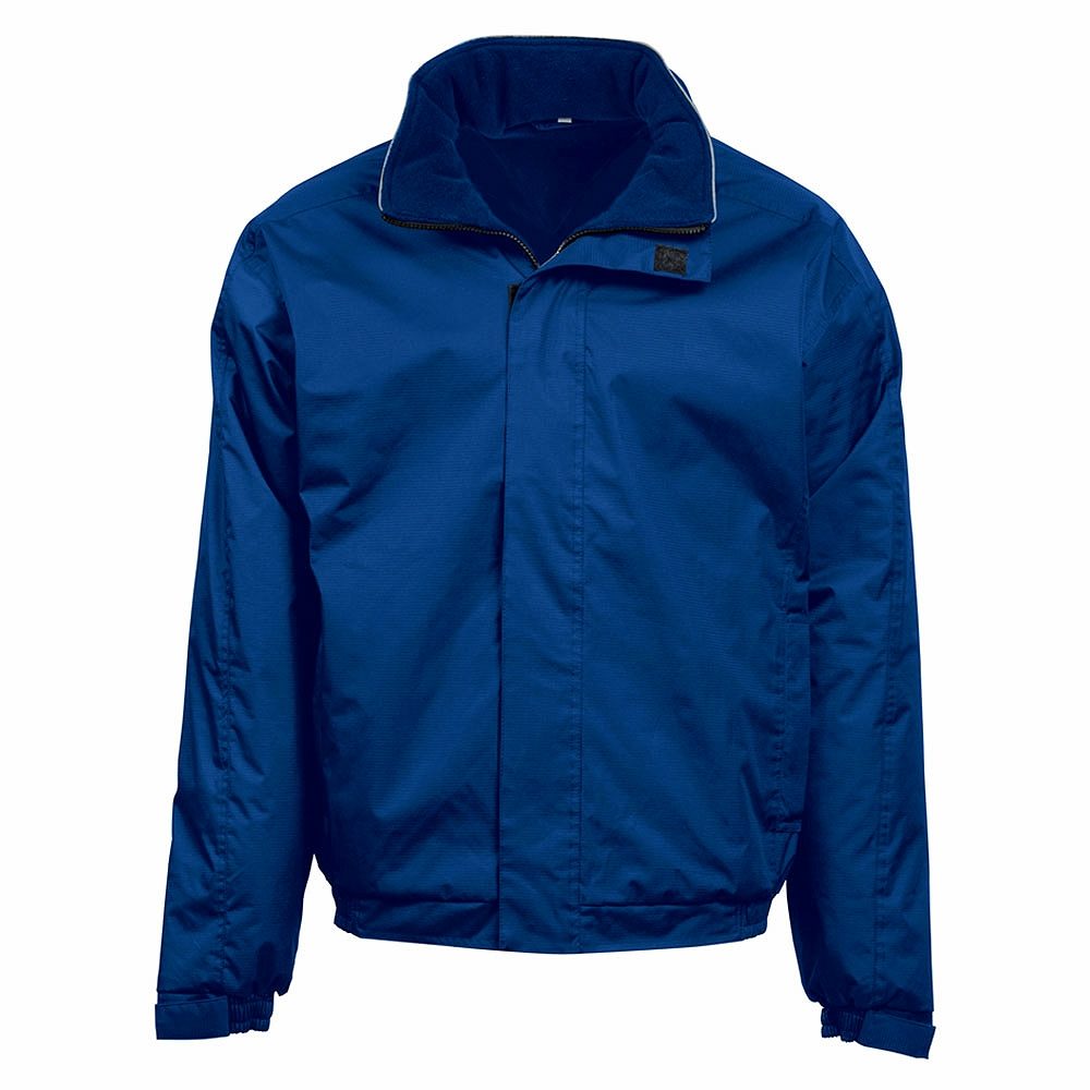 Orn Fulmar Fleece Lined Bomber Jacket - Royal Blue