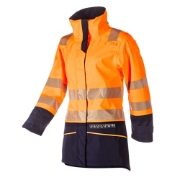Sioen Vaski 7331 Women's Waterproof Breathable FR AS Hi-Vis Arc Orange / Navy Jacket