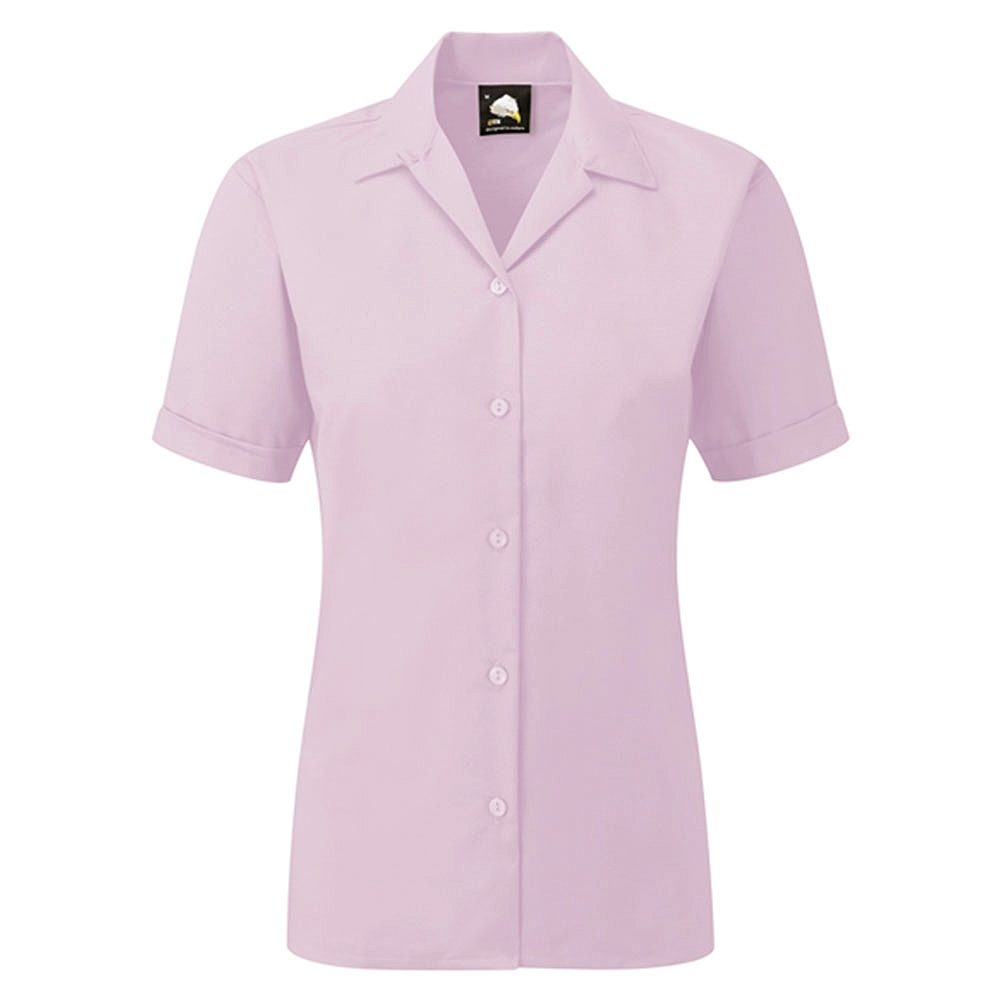Orn Oxford Premium Ladies' Short Sleeve Blouse - 145gsm - Lilac