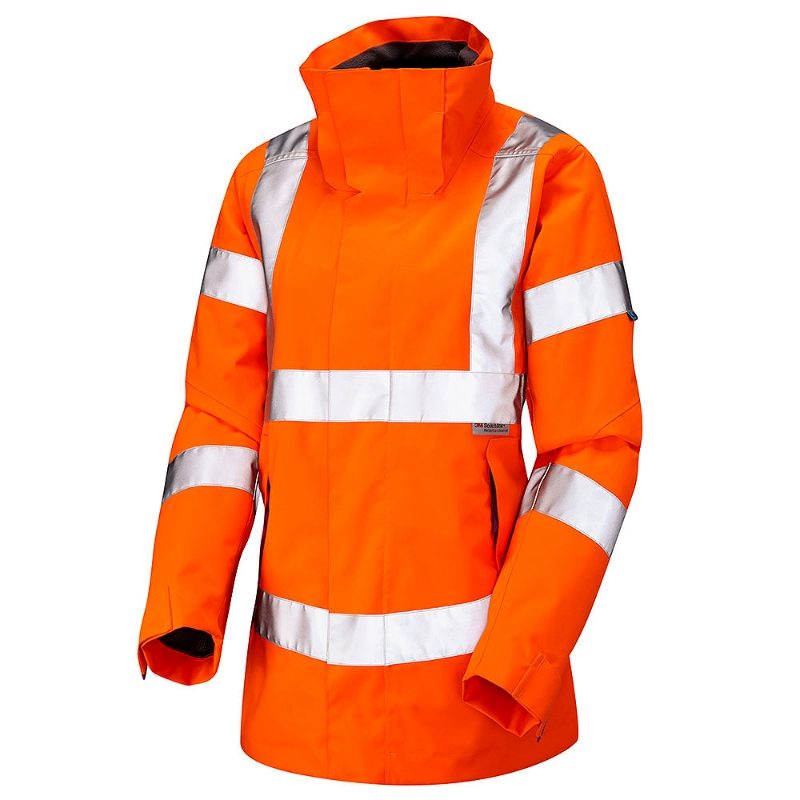 Leo Rosemoor Women's Rail Waterproof Breathable Hi-Vis Orange Jacket