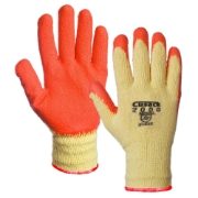 Cusack Latex Grip Orange Safety Gloves - Cut Level 1