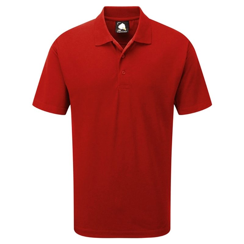 Orn Raven Short Sleeve Polo Shirt - Red