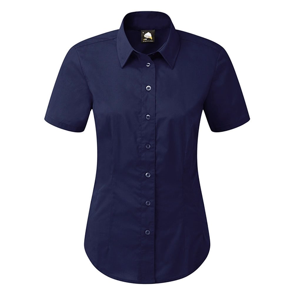 Orn Essential Ladies' Short Sleeve Blouse - 105gsm - Royal Blue
