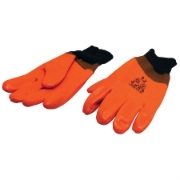 PVC Hi-Vis Orange Freezer Safety Gloves - Cut Level 1
