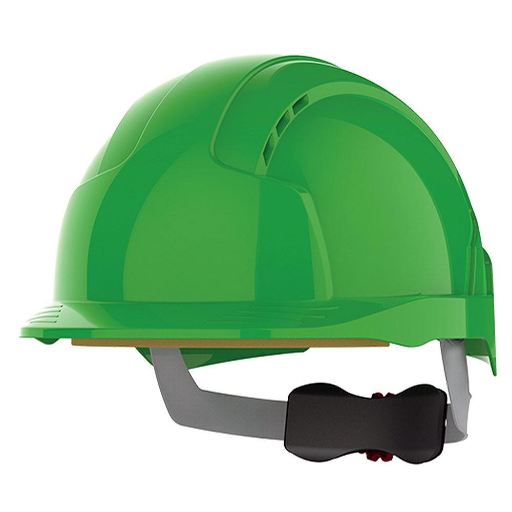 JSP EVOLite Vented Wheel Ratchet Safety Helmet - Green - PF Cusack