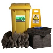 Ecospill Maintenance Spill Response Kit - 2 Wheel PE Bin - 240 Litre