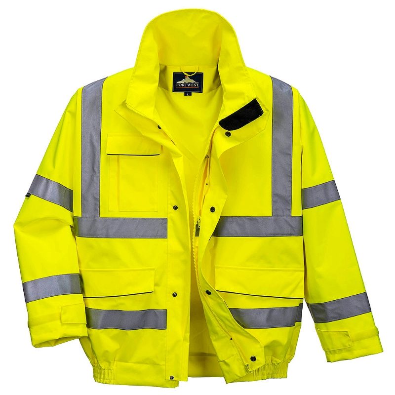 Waterproof Breathable Hi Vis Yellow Extreme Bomber Jacket - 200gsm
