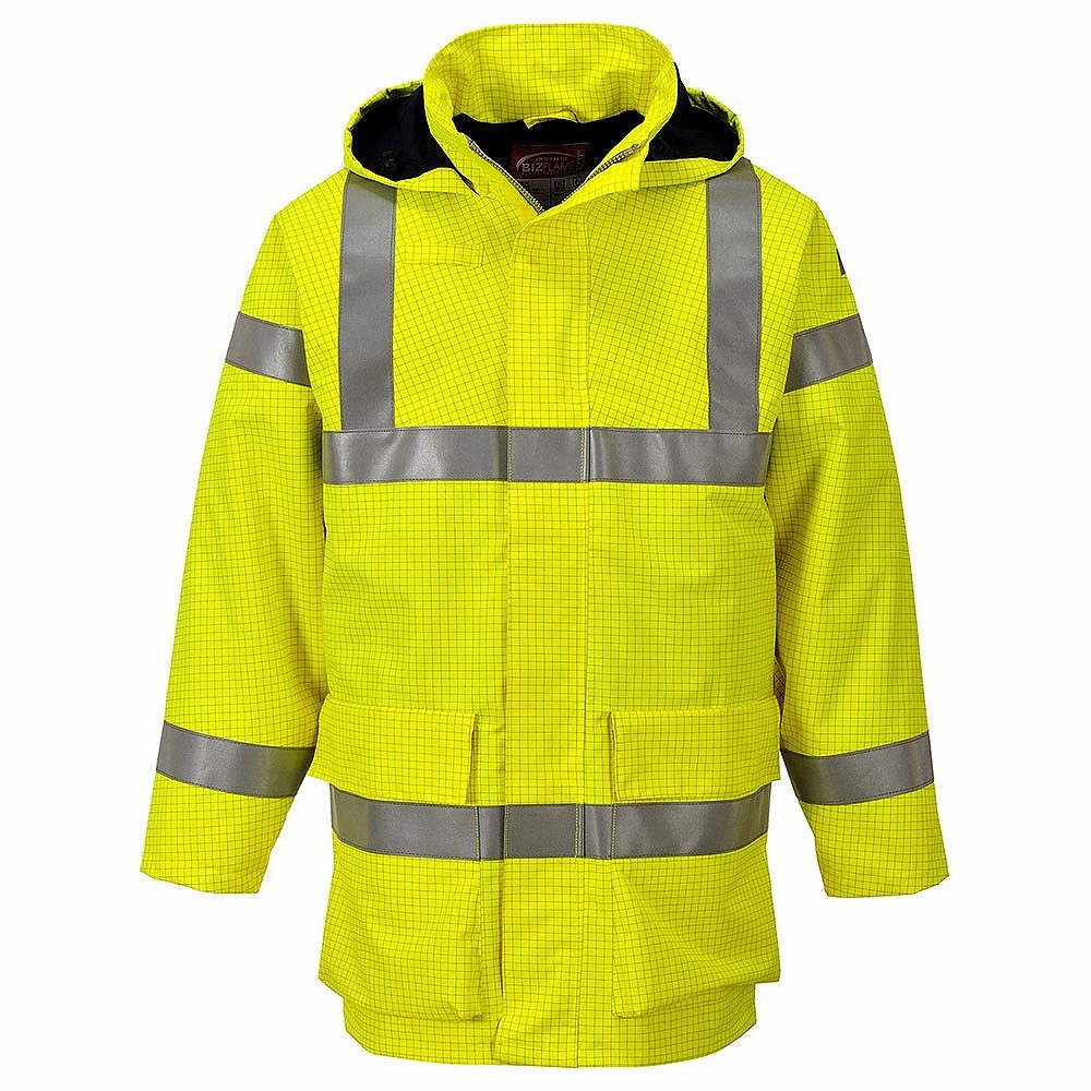Multi Lite Flame Retardant Anti Static Waterproof Hi Vis Yellow Jacket