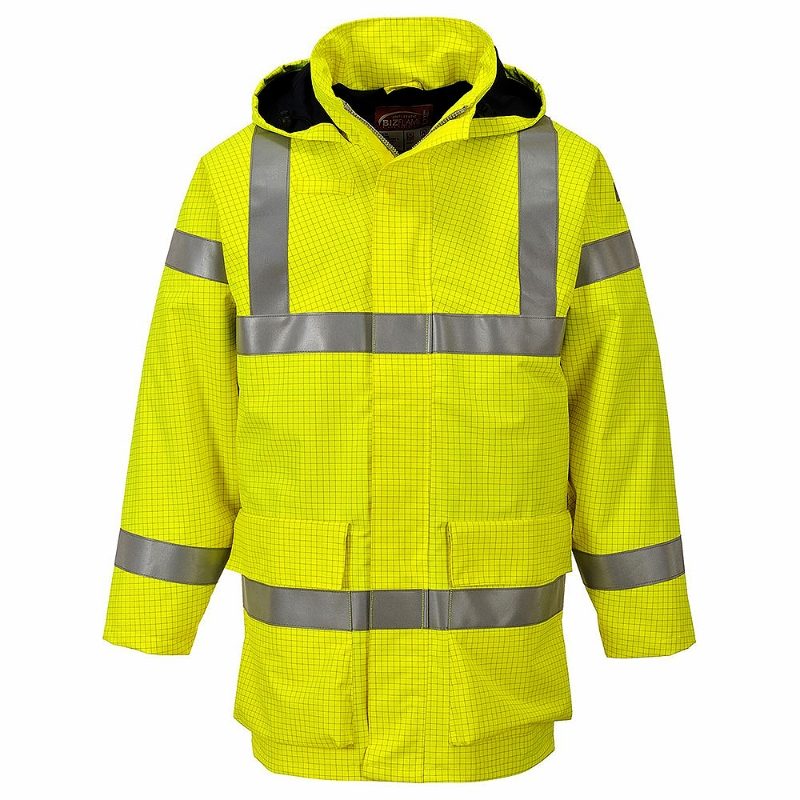Multi Lite Flame Retardant Anti Static Waterproof Hi Vis Yellow Jacket