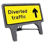 CuStack Diverted Traffic Reversible Sign - 1050 x 450mm