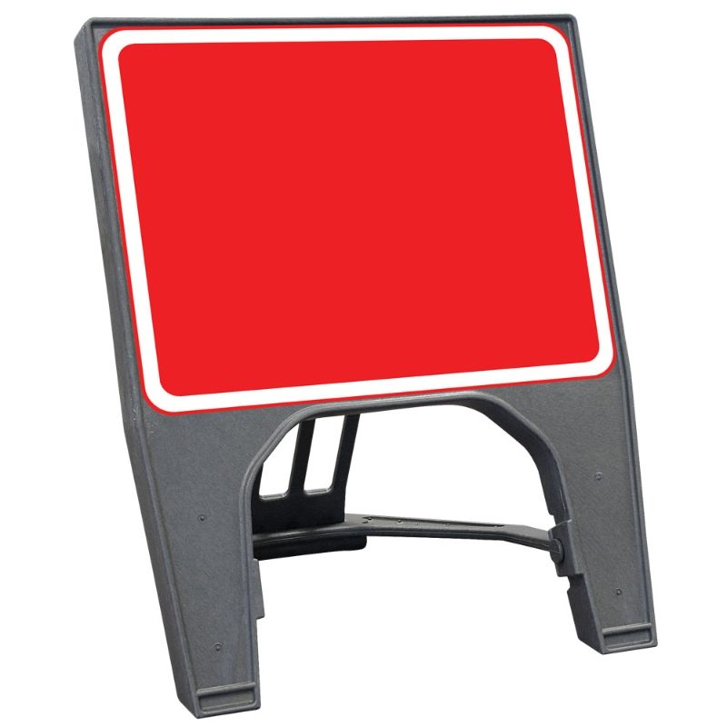 CuStack Red Face, White Border Blank Sign - 600 x 450mm