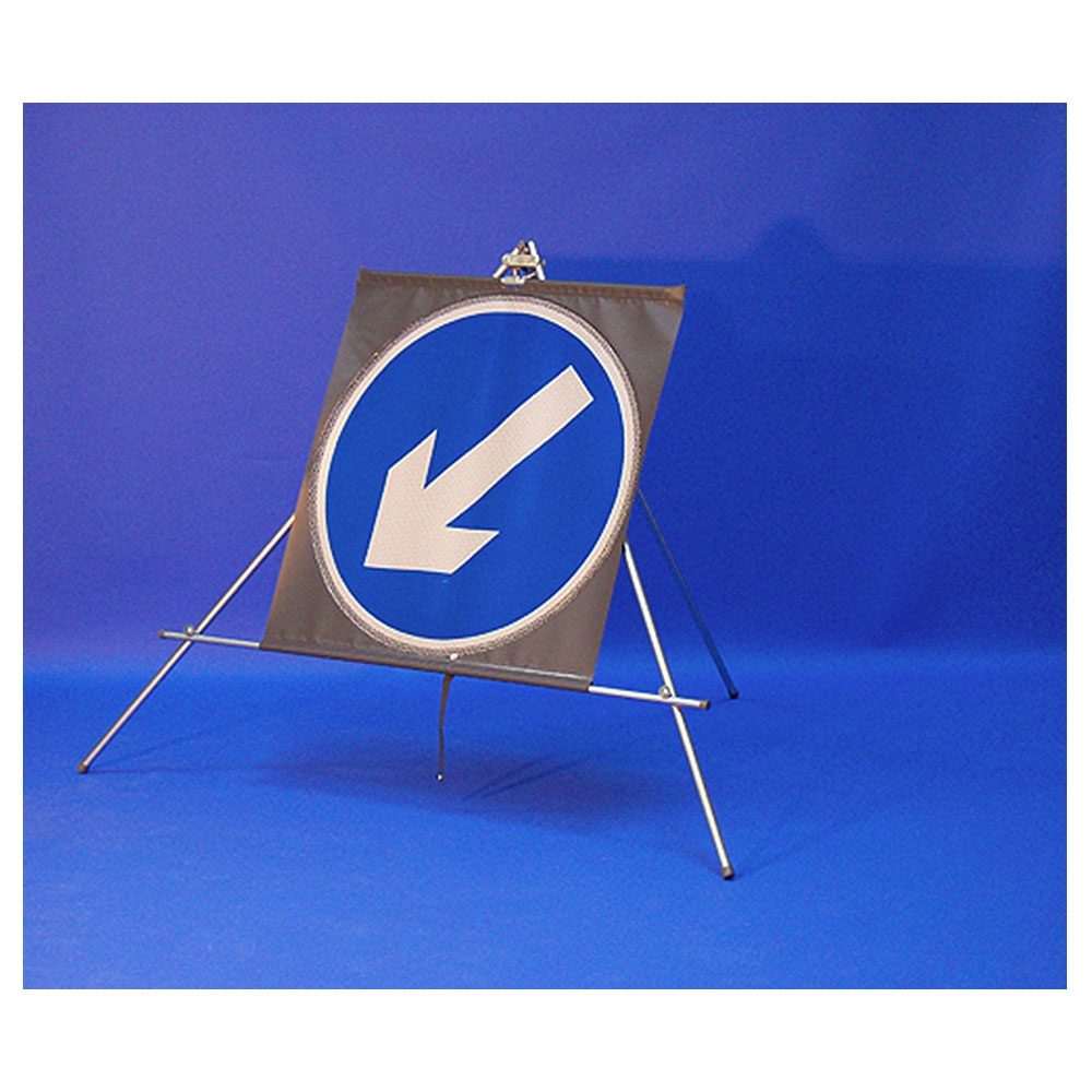 Classic Keep Left Circular Roll Up Road Sign - 750mm