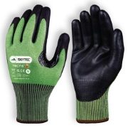Skytec TRC715 Tricolore Nitrile Foam Green Safety Gloves - Cut Level E