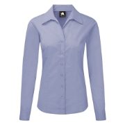 Orn Oxford Premium Women's Long Sleeve Blouse - Sky Blue