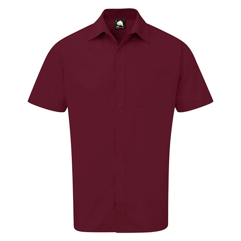 Orn Essential Men's Short Sleeved Shirt - 105gsm - Maroon