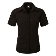 Orn Oxford Women's Short Sleeve Blouse - Black
